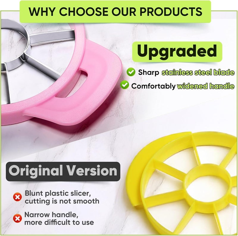 OOKUU Pineapple Corer, Stainless Steel Pineapple Peeler Slicer with Reinforced Thicker Blade, Measure Marked Core Remover, Pink - Image 2